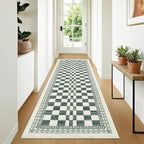GarveeHome 2x6 Runner Rug for Bathroom Modern Abstract Checkered Carpet - Image 8