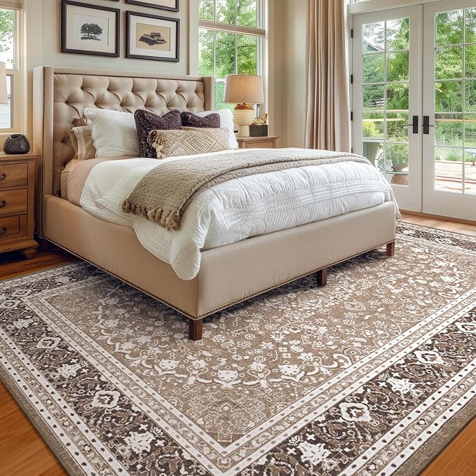 Lessymo 8 x 10 Area Rugs for Living Room, Machine Washable Area Rugs Boho Faux - Image 4
