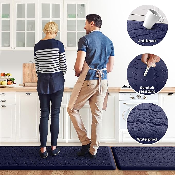 Kitchen Mat Cushioned Anti-Fatigue Floor Mat Water Resistant Non-Skid Kitchen - Image 6