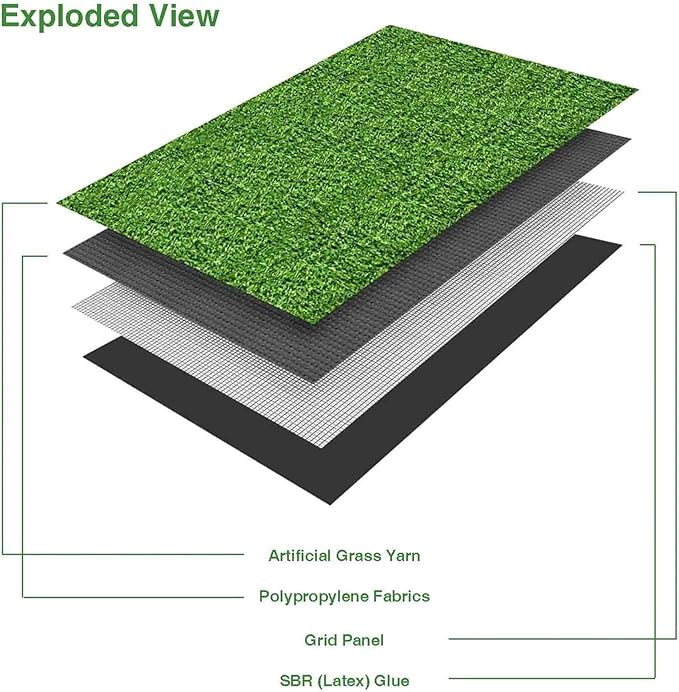 LITA Realistic Artificial Grass Turf Lawn Customized Size 9 x 45 Feet, 1.38" - Image 4