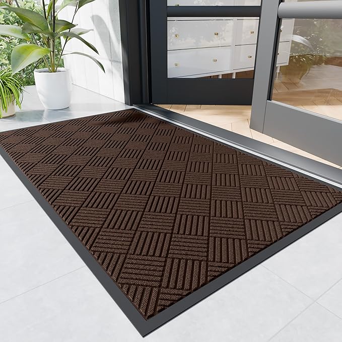 Durable Indoor Outdoor Door Mat, Non-Slip Backing, Stain and Fade Resistant by NatureiFrontDoorMat