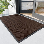 Durable Indoor Outdoor Door Mat, Non-Slip Backing, Stain and Fade Resistant by NatureiFrontDoorMat