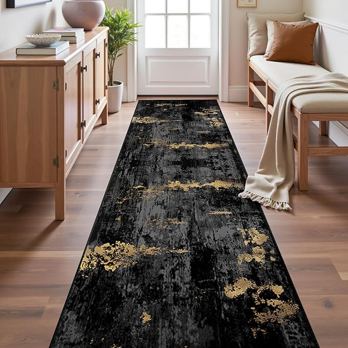 RELEANY Washable Area Rugs 2'x10' Non-Slip Modern Abstract Soft by RELEANY