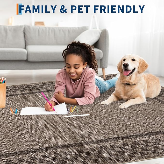 GarveeHome Washable Area Rugs 8x10 Non Slip Soft Large Living Room Rug Modern - Image 3