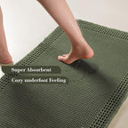 RESARE Waffle Bath Mat for Bathroom, Super Absorbent Bathroom Rugs Non Slip - Image 3