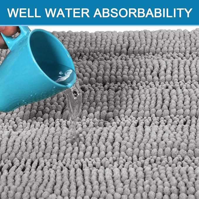 H.VERSAILTEX Bathroom Rugs Bath Rug Set 2 Piece Bathroom Contour Rug Toilet Mat - Image 5