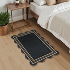 Easy Jute Black Kitchen Rug, 2x3 Front Door Mat Washable Non Slip Small - Image 9