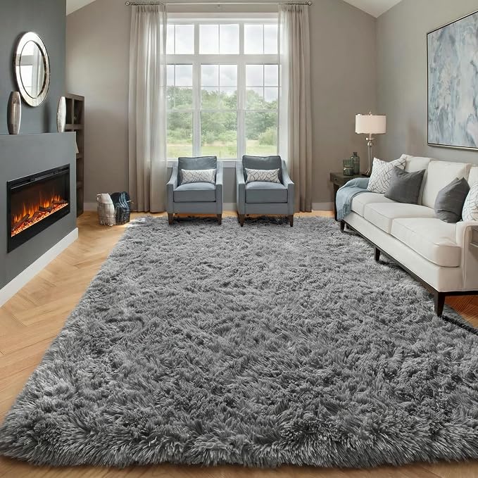 ONASAR Grey 6x9 Area Rugs for Living Room, Ultra Soft Plush Big Indoor Floor by ONASAR