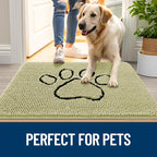 OLANLY Dog Door Mat for Muddy Paws 48x30, Paw Print Design, Absorbs Moisture - Image 6