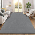 Pauwer 8x10 Washable Area Rugs for Living Room Modern Grey Solid Color Soft by Pauwer