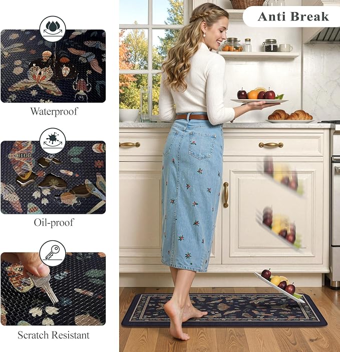 LEEVAN Anti Fatigue Mats for Kitchen Floor Non-Slip, Cushioned Kitchen Mats for - Image 6