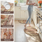 KIMODE Kitchen Mats Cushioned Anti Fatigue, Half Moon Abstract Kitchen Rugs - Image 5