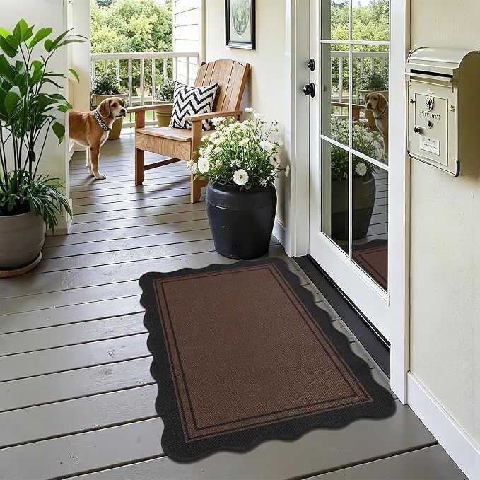 Easy Jute Kitchen Rug 2x3 Front Door Mat Washable Non Slip Entryway Rug - Image 8
