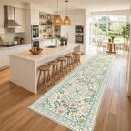 Rugxara 2x10 Floral Runner Rug, Washable Runners - Image 2