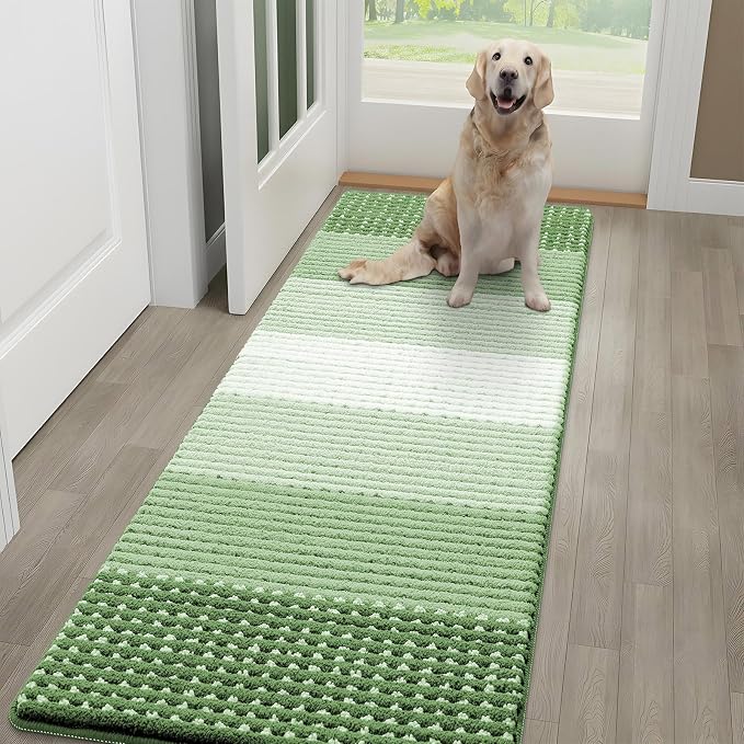 Kitinjoy Indoor Outdoor Door Mat, 59x20 Non-Slip Absorbent Dirt Trapper by Kitinjoy