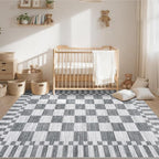 GarveeHome Grey Checkered Rug 6×9 Area Rugs - Image 2