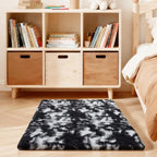 Black and White Rugs for Bedroom, 3x5 Fluffy Area Rugs for Living Room by Unknown