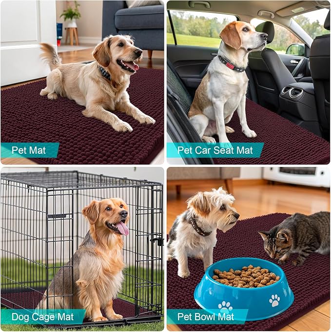 OLANLY Dog Door Mat for Muddy Paws 30x17, Absorbs Moisture and Dirt, Absorbent - Image 7