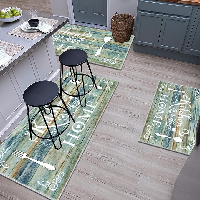 Vaukki Boho Kitchen Rug Sets 3 Pieces, Washable Kitchen Mats - Image 9