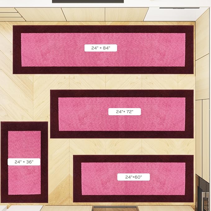 Machine Washable Runner Rug 24" x 84", Non Slip Kitchen Mat - Image 5