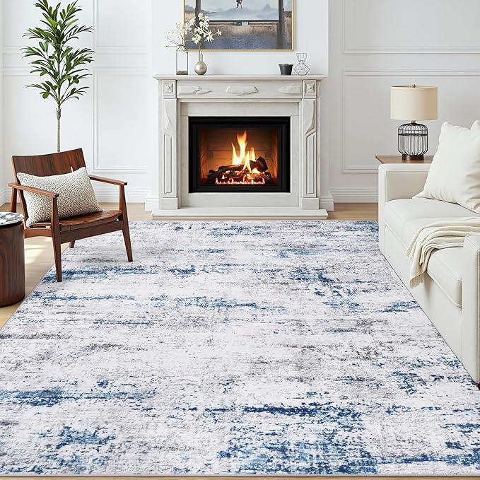 Area Rug Living Room Rugs: 5x7 Large Soft Indoor Carpet Modern Abstract Rug - Image 3