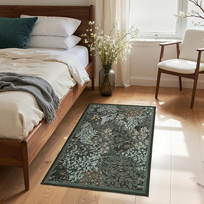 GarveeHome 2x3 Entryway Area Rug Non Slip Front Door Forest Rugs, Washable - Image 3