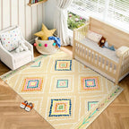Area Rug 8x10 Rug Machine Washable Non-Slip Low Pile Print Pattern Western Rug - Image 6