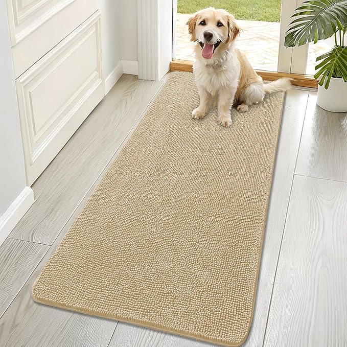 OLANLY Dog Door Mat for Muddy Paws 70x32, Absorbs Moisture and Dirt, Absorbent by OLANLY