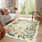 Lahome Floral Bedroom Rug, 4x6 Washable Area Rugs - Image 3