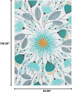 Lahome Floral Indoor Outdoor Rugs, 6x9ft Non Slip Outdoor Patio Rug - Image 2