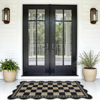Checkered Easy Jute 3x5 Outdoor Patio Rug, Washable Rugs - Image 7