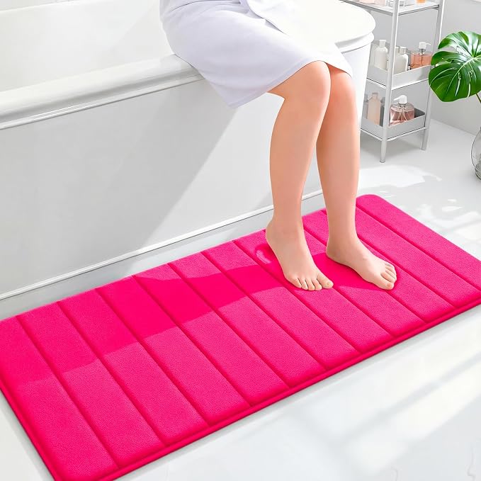 OLANLY Memory Foam Long Bathroom Rugs Runner 47x20, Super Soft Absorbent Bath by OLANLY