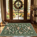 Mushroom 2x6 Runner Rug for Hallway Washable Kitchen Rugs Non Slip Low-Pile - Image 3