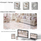 DCX 3x5 Pink Vintage Floral Rug, Machine Washable Non Slip Low Pile Carpet - Image 7