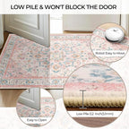 CAPALOCA Machine Washable Rugs Nursery Rug 5x8 Cute Girl Non Slip Low Pile - Image 5