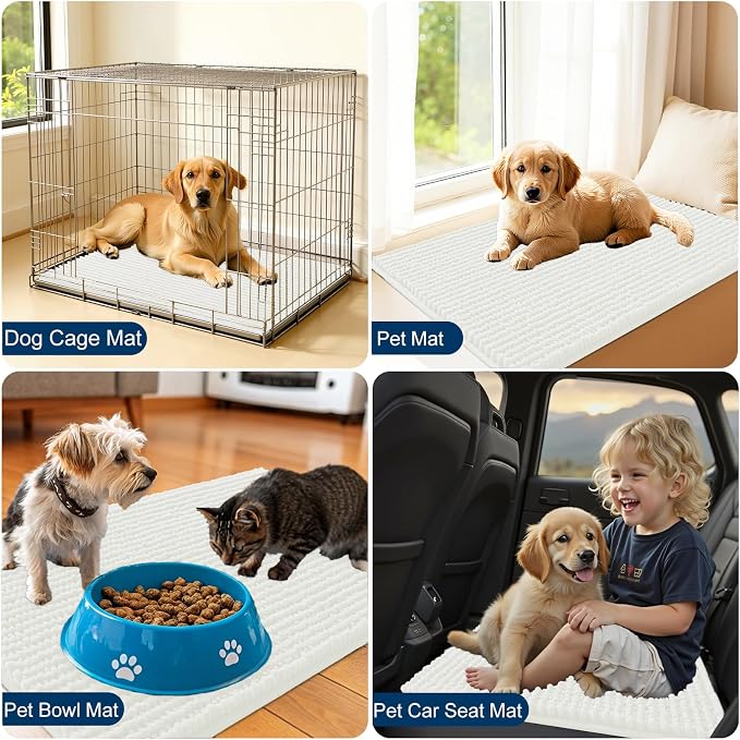 OLANLY Dog Door Mat for Muddy Paws 30x20, Ultra Absorbent Chenille Mud Doormat - Image 7