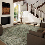 9x12 Area Rugs for Living Room: Washable Bedroom Rug Boho Vintage Rugs Stain - Image 2