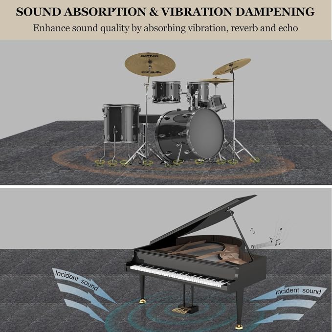 TroyStudio Thick Sound Absorbing Interlocking Floor Mats, Non-Slip Anti - Image 3