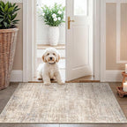 Washable Entryway 2x3 Area Rug: Small Abstract Kitchen Rugs by EISUROM