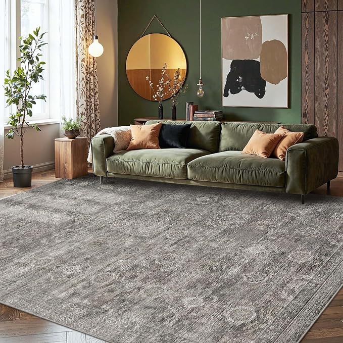 Rugxara 8x10 Area Rugs for Living Room, Large Washable Rug Vintage Retro Boho - Image 2