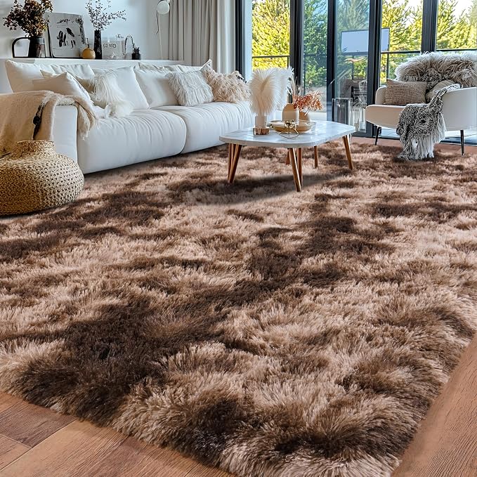 Area Rugs for Living Room 6x9, Ultra Soft Fluffy Rug for Bedroom, Modern Shaggy - Image 3