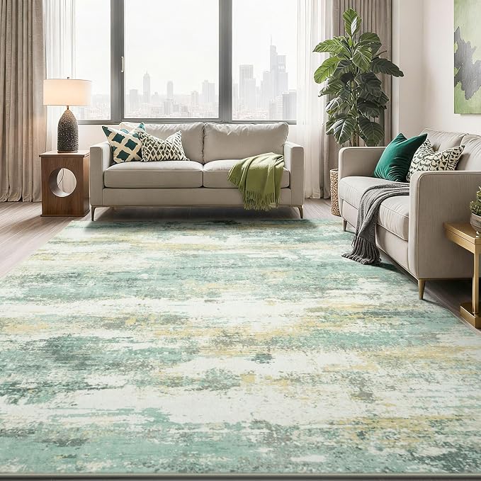 Rugflix 8x10 Area Rugs for Living Room, Washable Large Rug Stain-Resistant Low - Image 9