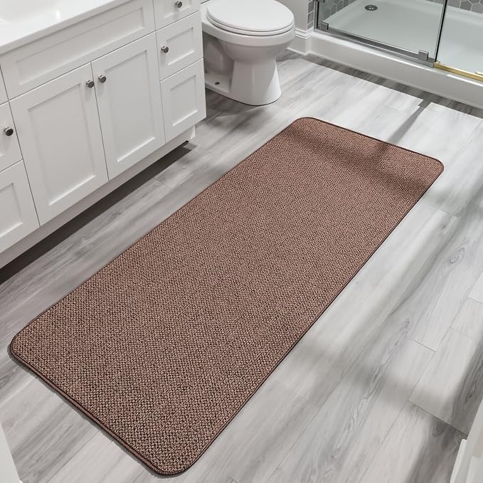 Bath Mat, Ultra Thin Bathroom Runner Rugs, Large Bath Mats by BosapDirect