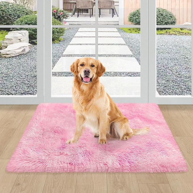 2x3 Small Pink Rug for Girls Room Soft Plush Pink Fluffy Rug for Bedroom Girls - Image 7