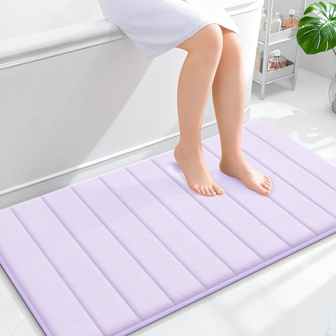 OLANLY Memory Foam Bath Mat 44x24, Super Soft Absorbent Bathroom Rugs, Quick Dry by OLANLY