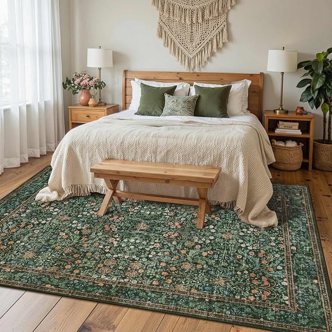 Rugxara 5x7 Area Rugs for Living Room Bedroom, Large Washable Rug, Non Slip & - Image 3