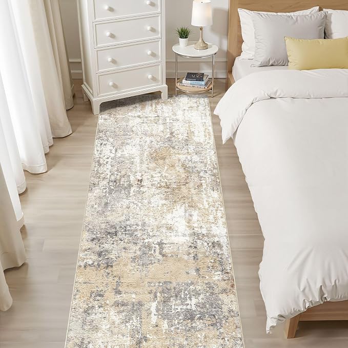 Runner Rug Kitchen Washable Rugs: 2x8 Non-Slip Abstract Soft Modern Stain - Image 6