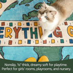 jinchan 5ft Round Rug Washable Fun Rug You are Worthy Playroom Mat Non Slip - Image 4