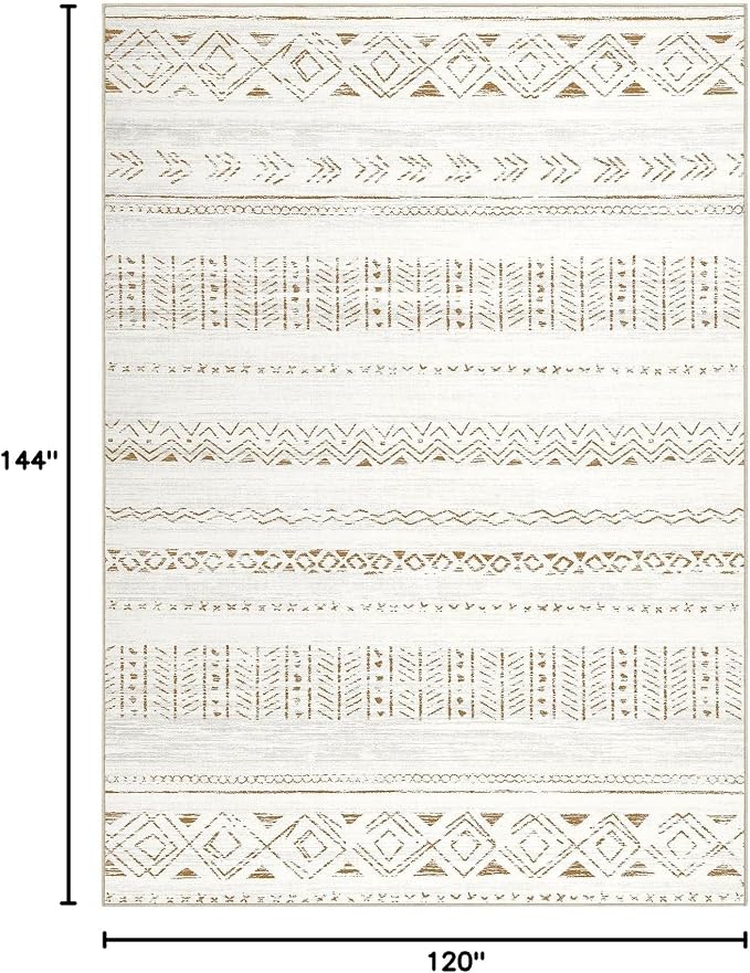 cotiled 10x12 Area Rugs Living Room Rug: Washable Boho Rugs - Image 2