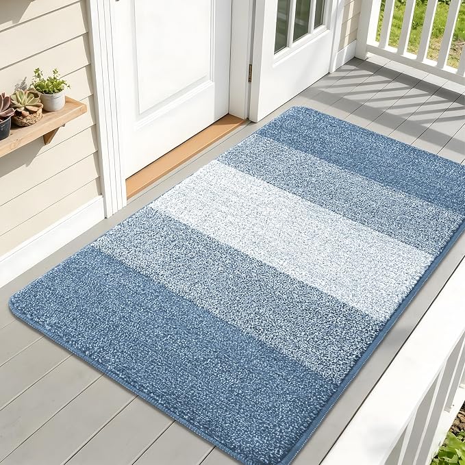 Kitinjoy Indoor Outdoor Door Mat, 59x32 Non-Slip Absorbent Dirt Trapper by Kitinjoy